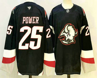 Men's Buffalo Sabres #25 Owen Power Black Authentic Jersey