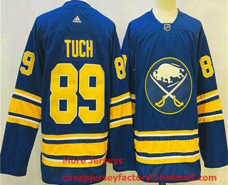 Men's Buffalo Sabres #89 Alex Tuch Blue Stitched Jersey