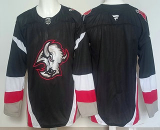 Men's Buffalo Sabres Blank Black Authentic Jersey