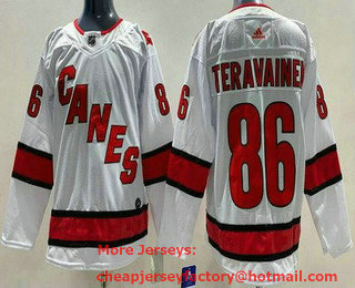 Men's Carolina Hurricanes #53 Jeff Skinner White Away Authentic Jersey