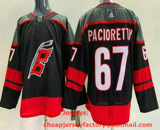 Men's Carolina Hurricanes #67 Max Pacioretty Black Alternate Authentic Jersey