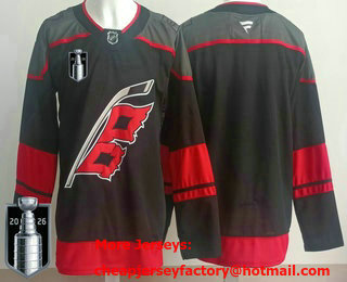 Men's Carolina Hurricanes Blank Black 2026 Stanley Cup Final Authentic Jersey