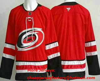Men's Carolina Hurricanes Blank Red Authentic Jersey