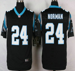 Men's Carolina Panthers #24 Josh Norman Black Team Color NFL Nike Elite Jersey