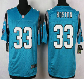 Men's Carolina Panthers #33 Tre Boston Light Blue Alternate NFL Nike Elite Jersey