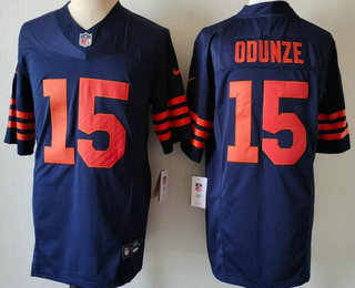 Men's Chicago Bears #15 Rome Odunze Limited Navy Alternate FUSE Vapor Jersey