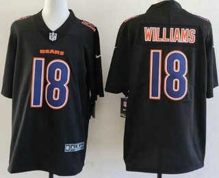 Men's Chicago Bears #18 Caleb Williams Limited Black Fashion Vapor Jersey