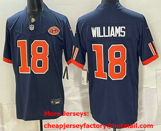 Men's Chicago Bears #18 Caleb Williams Navy 2026 FUSE Rivalries Collection Limited Stitched Jersey
