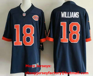 Men's Chicago Bears #18 Caleb Williams Navy 2026 Vapor Rivalries Collection Limited Stitched Jersey
