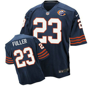 Men's Chicago Bears #23 Kyle Fuller Navy Blue Throwback Alternate Nike Elite Jersey