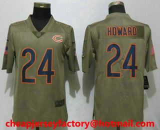 Men's Chicago Bears #24 Jordan Howard Olive 2017 Salute To Service Stitched NFL Nike Limited Jersey