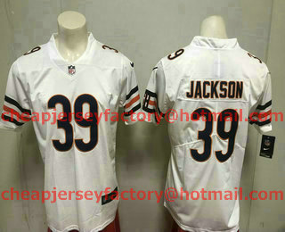 Men's Chicago Bears #39 Eddie Jackson White 2017 Vapor Untouchable Stitched NFL Nike Limited Jersey