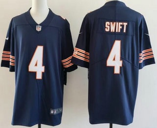Men's Chicago Bears #4 DAndre Swift Limited Navy Vapor Jersey