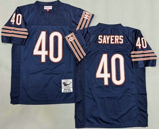 Men's Chicago Bears #40 Gale Sayers Navy Throwback Jersey