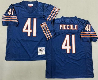 Men's Chicago Bears #41 Brian Piccolo Navy 1969 Throwback Jersey