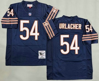 Men's Chicago Bears #54 Brian Urlacher Navy 2001 Throwback Jersey