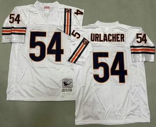 Men's Chicago Bears #54 Brian Urlacher White Throwback Jersey
