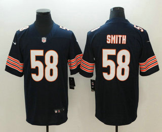 Men's Chicago Bears #58 Roquan Smith Navy Blue Team Color 2018 Vapor Untouchable Stitched NFL Nike Limited Jersey