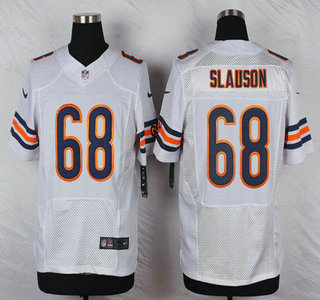Men's Chicago Bears #68 Matt Slauson White Road NFL Nike Elite Jersey