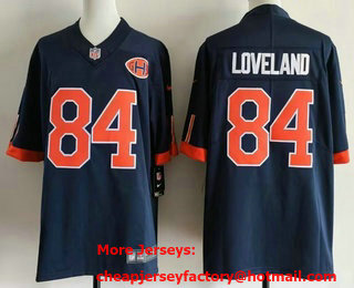 Men's Chicago Bears #84 Colston Loveland Navy 2026 Vapor Rivalries Collection Limited Stitched Jersey