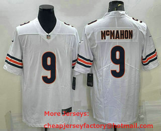 Men's Chicago Bears #9 Jim McMahon White 2022 Vapor Untouchable Stitched NFL Nike Limited Jersey