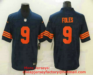 Men's Chicago Bears #9 Nick Foles Blue With Orange 2017 Vapor Untouchable Stitched NFL Nike Limited Jersey