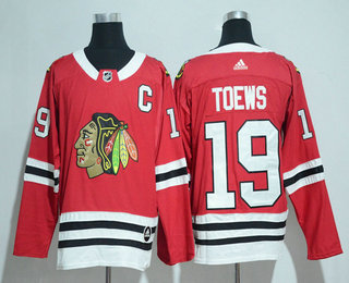Men's Chicago Blackhawks #19 Jonathan Toews Red 2017-2018 Hockey Stitched NHL Jersey