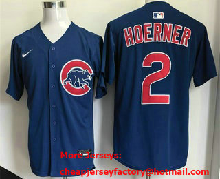 Men's Chicago Cubs #2 Alex Bregman Blue Limited Jersey