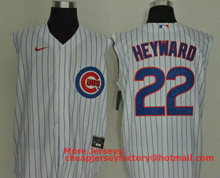 Men's Chicago Cubs #22 Jason Heyward White 2020 Cool and Refreshing Sleeveless Fan Stitched MLB Nike Jersey