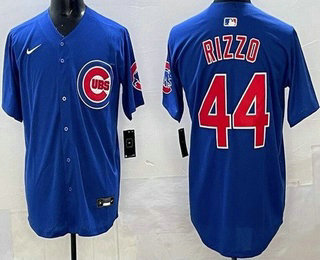 Men's Chicago Cubs #44 Anthony Rizzo Blue Limited Jersey