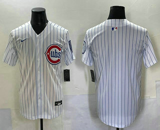 Men's Chicago Cubs Blank White Fashion Limited Stitched Jersey