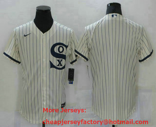 Men's Chicago White Blank 2021 Cream Field of Dreams Flex Base Nike Jersey