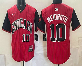 Men's Chicago White Sox #10 Chase Meidroth Red 2025 City Connect Limited Stitched Jersey