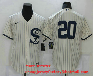 Men's Chicago White Sox #20 Danny Mendick 2021 Cream Field of Dreams Cool Base Stitched Nike Jersey