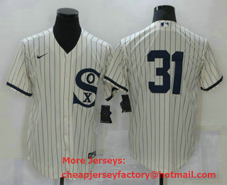 Men's Chicago White Sox #31 Liam Hendriks 2021 Cream Field of Dreams Cool Base Stitched Nike Jersey