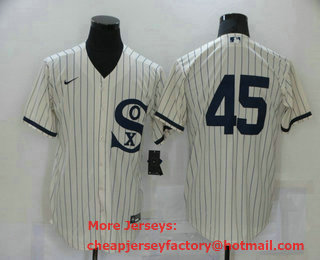 Men's Chicago White Sox #45 Michael Jordan 2021 Cream Field of Dreams Cool Base Stitched Nike Jersey
