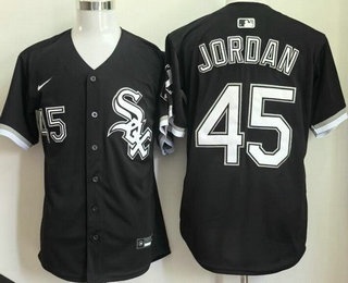 Men's Chicago White Sox #45 Michael Jordan Black Limited Jersey