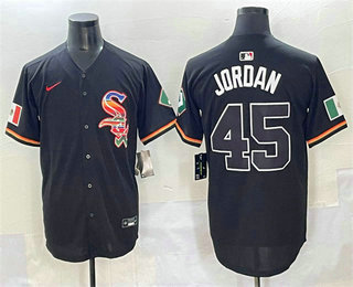 Men's Chicago White Sox #45 Michael Jordan Black Mexico Limited Stitched Jersey