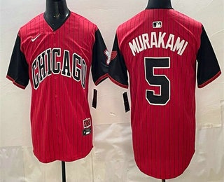 Men's Chicago White Sox #5 Munetaka Murakami Red 2025 City Connect Limited Stitched Jersey