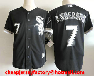 Men's Chicago White Sox #7 Tim Anderson Black Stitched MLB Cool Base Jersey