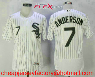 Men's Chicago White Sox #7 Tim Anderson White Home Stitched MLB Flex Base Jersey