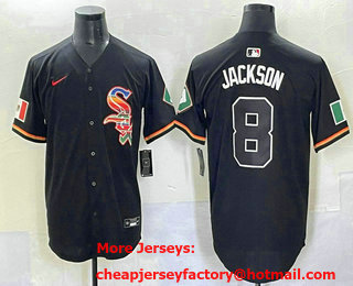 Men's Chicago White Sox #8 Bo Jackson Black Mexico Limited Stitched Jersey