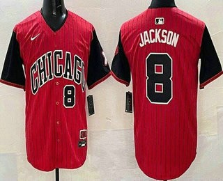 Men's Chicago White Sox #8 Bo Jackson Red 2025 City Connect Limited Jersey