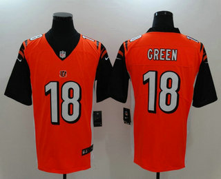 Men's Cincinnati Bengals #18 A.J. Green Orange 2017 Vapor Untouchable Stitched NFL Nike Limited Jersey