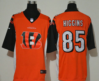 Men's Cincinnati Bengals #85 Tee Higgins 2020 Team Logo Vapor Untouchable Stitched NFL Nike Fashion Limited Jersey