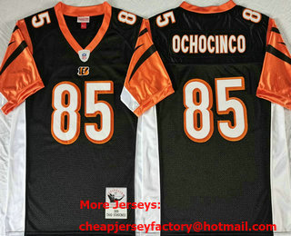 Men's Cincinnati Bengals #85 Tee Higgins Black 2009 Throwback Jersey