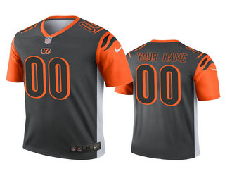 Men's Cincinnati Bengals Custom Silver Inverted Legend Jersey