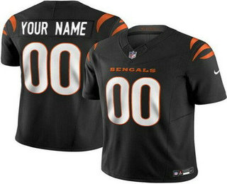 Men's Cincinnati Bengals Customized Limited Black FUSE Vapor Jersey