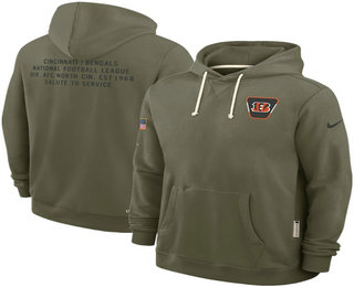 Men's Cincinnati Bengals Olive 2025 Salute to Service Pullover Hoodie
