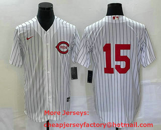 Men's Cincinnati Reds #15 Nick Senzel White Field of Dreams Stitched Baseball Jersey